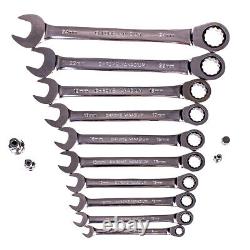 14pc Ratchet Ring Combination Spanner Set 8-24 mm With Adaptors