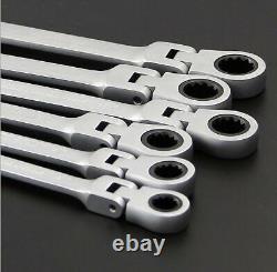 22pcs/Set Ratchet Spanner Combination Flexible Head Metric Sizes 6-32mm Wrench