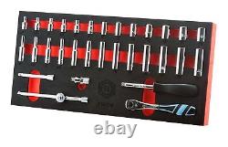 25pc Spanner / Wrench Set + Free 1/4 And 3/8 Socket Sets From Britool Hallmark