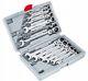 Flexible Combination Ratchening Wrench Set Metric Spanner Tool Kit 8-19mm