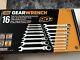 Gearwrench 86728 16 Pc Flex Head Ratcheting Combination 90t Spanner Wrench Set