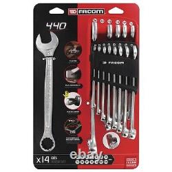 Sale Facom 14 Pce Combination Spanner Wrench Set 7mm 24mm In Holder Clip
