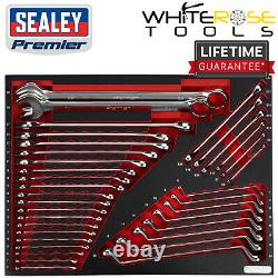 Sealey Premier Tool Tray with Spanner Set 35pc