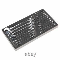 Siegen by Sealey Tool Tray with Combination Spanner Set 19pc Metric