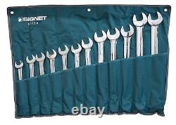 Signet Tools 12 Piece Large Combination Spanner Set Metric 21 34mm S30720
