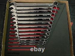 Snap on Flank Drive Plus Spanners 7-19mm Set 12 Point in Foam Tray SOEXM01FMBR
