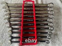 Snap on OSHM Flank Drive Spanners 7-15+17mm 10 Piece Set, 6 Point