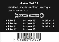 Wera Joker Combination Spanner Set 30° Return Angle, Multi-Colour CRM Steel