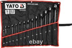 YATO YT-01865 professional twisted combination spanners set 14 pcs sizes 1-32mm