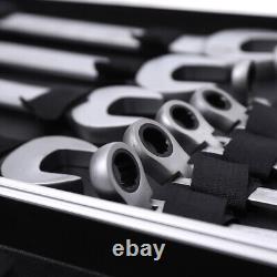 Ensemble de 22 clés mixtes à cliquet à tête flexible, tailles métriques 6-32mm