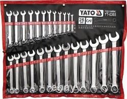 YT-0365 Jeu d'outils de clés mixtes YATO 25 pièces tailles 6-32mm